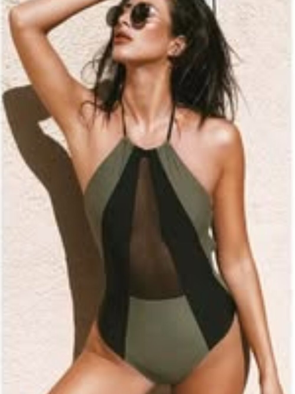 Cupshe 'Take My Heart' mesh one-piece, Size Large